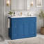 Meuble-lavabo double de 48 pouces avec lavabo, armoire de rangement autoportante avec portes et tiroirs-211030728