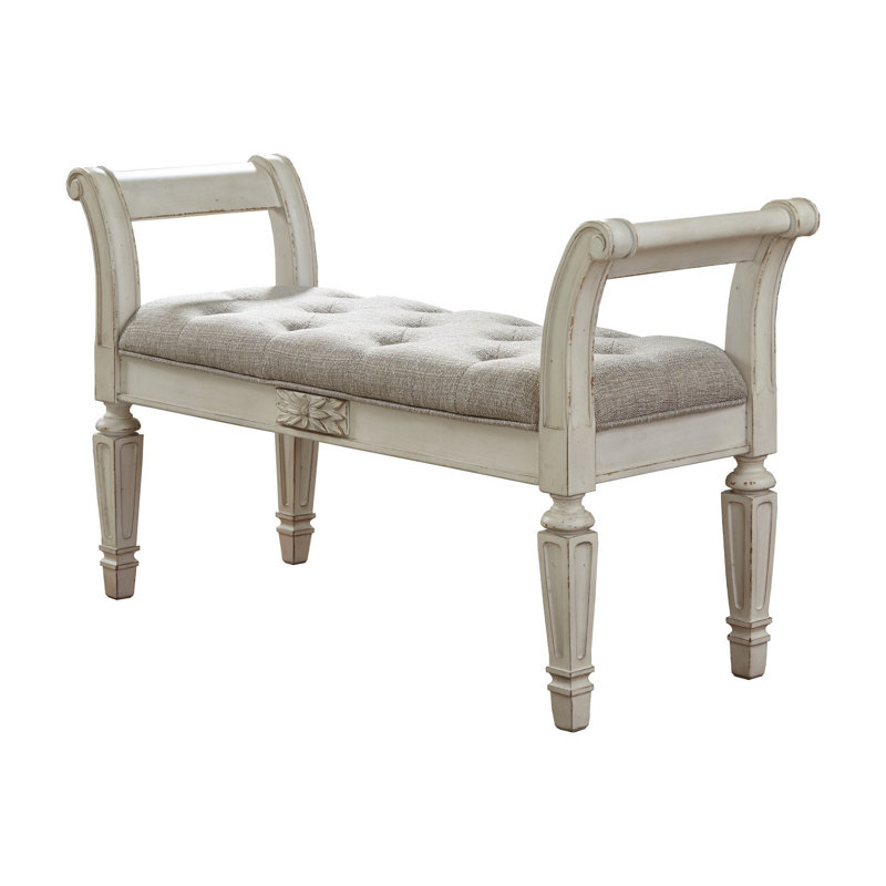Banc rembourré en bois