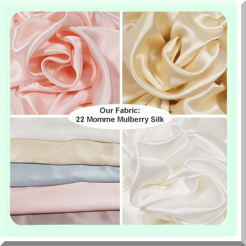 Luxury Pillowcase, 22 Momme, Zipper Closure, White Piping, Good for Hair, Standard/Full-Size