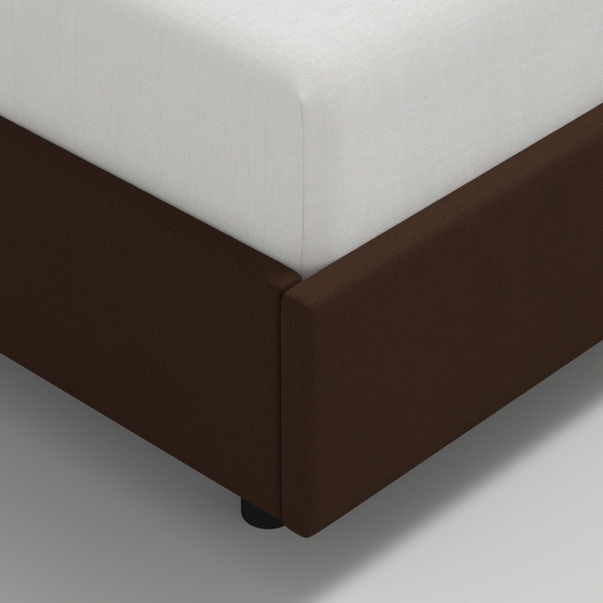 Hanson Upholstered Wingback Bed, Twin, Classic Chocolate Velvet