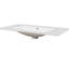Surface de meuble-lavabo en céramique 36 po avec lavabo blanc, 3 trous pré-percés, aspect moderne, P 18 po x H 6,6 po, comptoir facile à assembler, céramique, blanc, taches d'eau difficiles à laisser