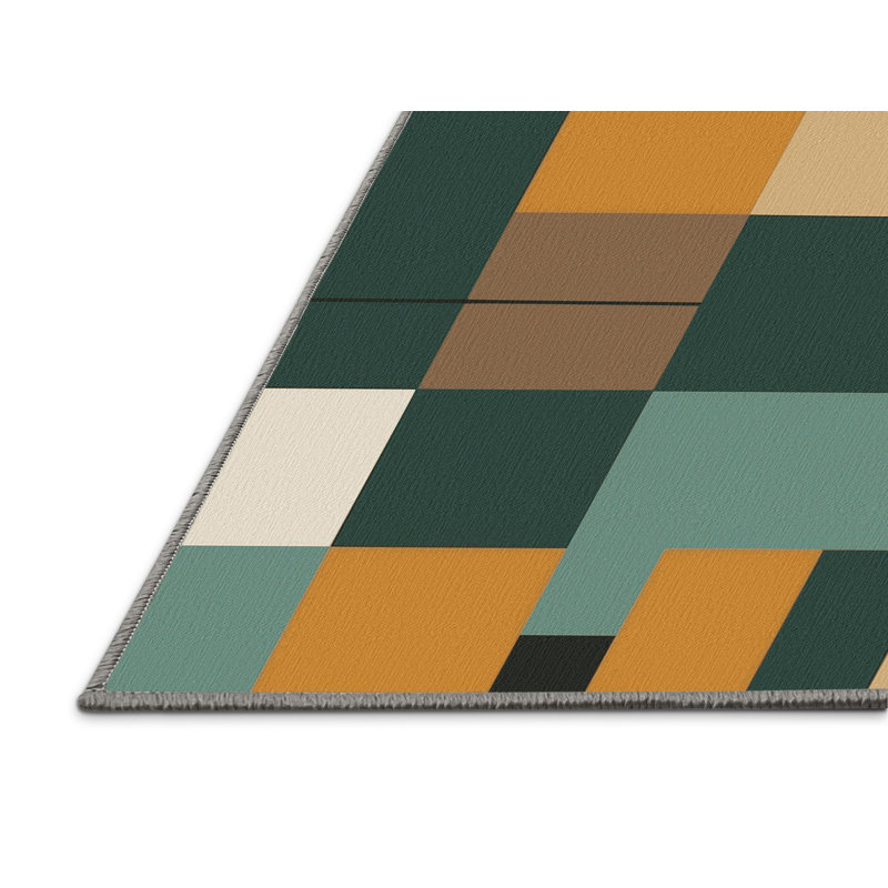 Tapis à blocs abstraits, Rond 4 pi