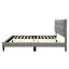 Charging Grey Queen Sized Bed In A Box With Channel Headboard Secure - Upholstered Shade