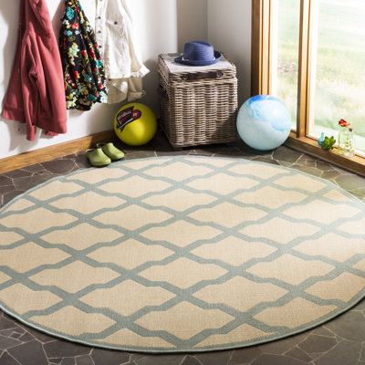 Ferrill Linden 100 Performance Geometric Indoor/Outdoor Area Rug