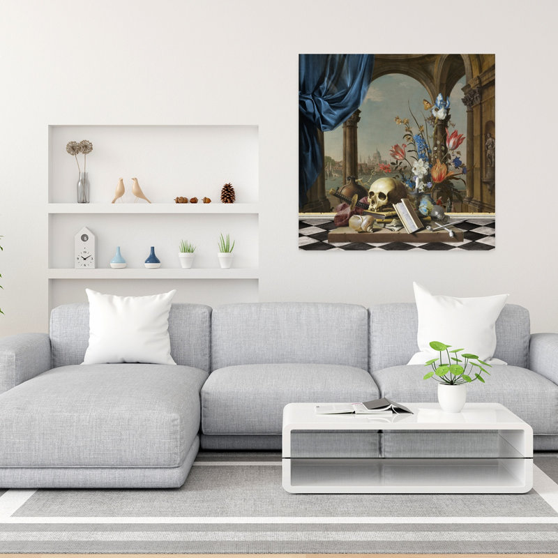 Art contemporain, art floral classique, H 36 po x l 36 po