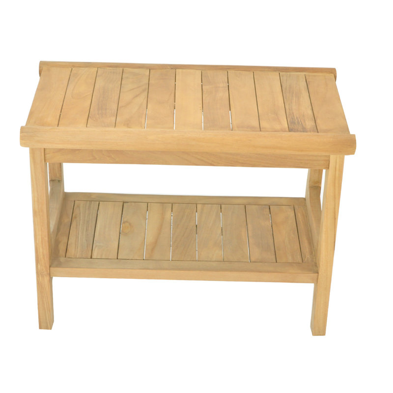 Whittington 24'' W Teak Shower Bench