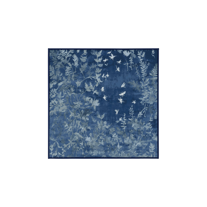 Machine Washable Gray Area Rug, Square 7'