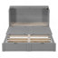 Grand lit escamotable avec tiroir et un ensemble de prises et ports USB, structure de poulie, gris-1642831384-1642831399