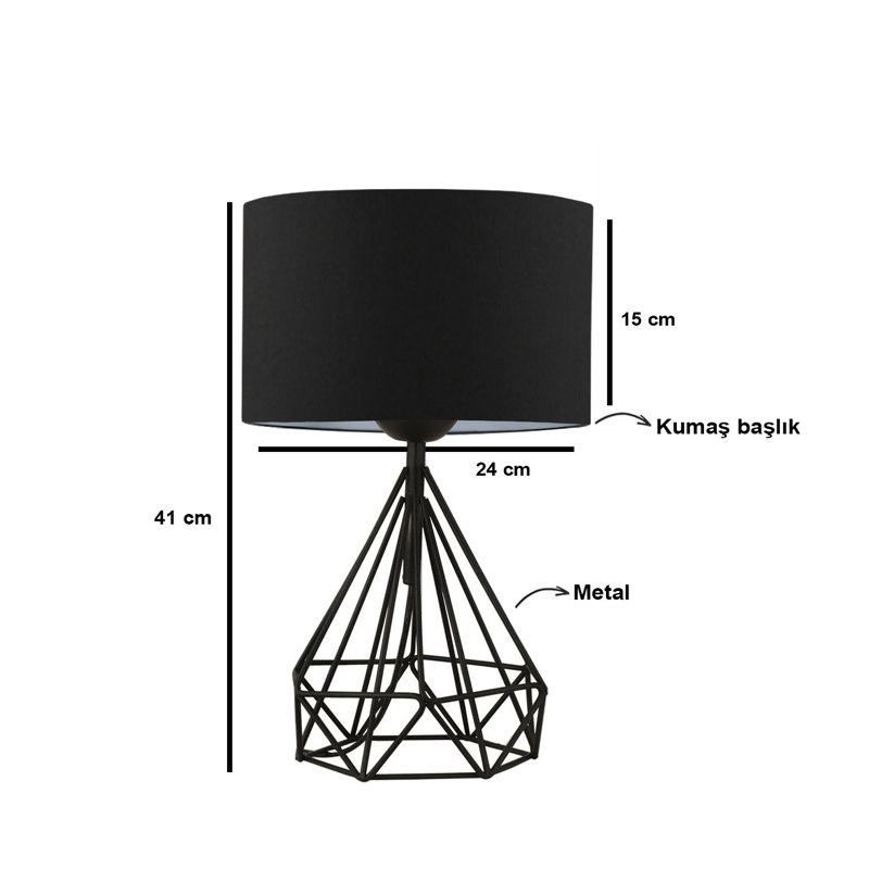 Lampe de table en métal