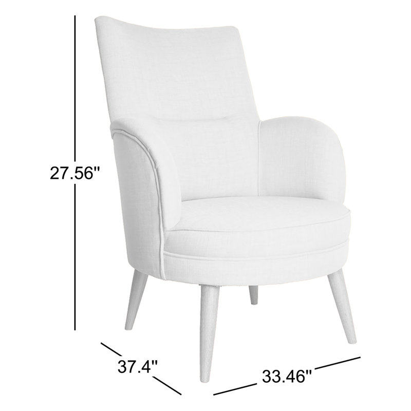 Fauteuil à oreilles moderne, structure en bois massif, revêtement 100% polyester mauve | Confortable 32 sièges en mousse, dimensions: 27,6 po x 37,4 po x 33,5 po | Tissu facile à nettoyer, ajout élégant pour la décoration de la maison et de l'hôtel