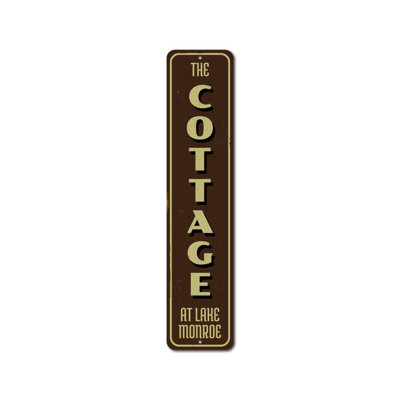 Cottage Vertical Custom Aluminum Sign
