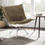Fauteuil-pouf à volutes en mousse d'angora-374386207