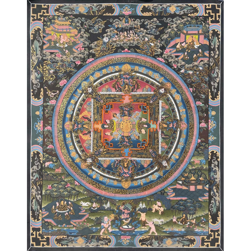 Bouddha Amitabha Thangka (Thangka sans brocart)