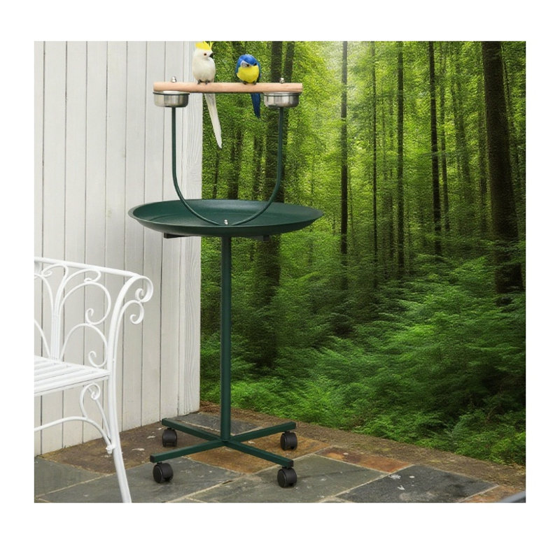 Aire de jeu avec perchoir Green Steel