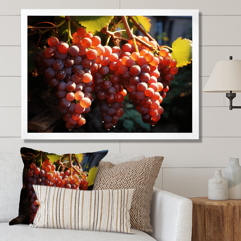 Scenic Vineyard Golden Harvest, H 12 po x l 20 po x P 1 po, Cadre simple blanc