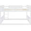 Lit double superposé blanc avec structure en bois de pin, idéal pour la décoration de la chambre à coucher, rehausse l'espace, construction solide, utilisation à long terme, maximise l'espace limité, garde-corps-1955838450