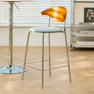 Chaise d'appoint bleue à dossier bas (ensemble de 2)