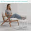 Petit tabouret de coiffeuse, tabourets de coiffeuse mignons avec coussin en fausse fourrure de lapin, fauteuil de coiffeuse blanc pour petits espaces, salon, chambre à coucher, vestibule, repose-pieds repose-pieds pour canapé Sillas Modern
