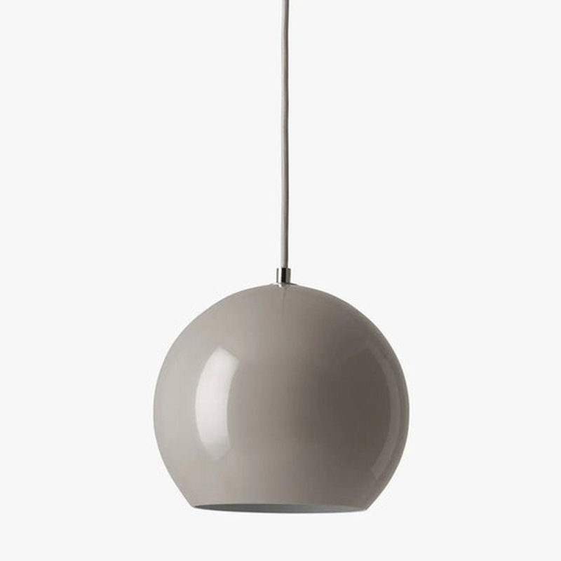 Luminaire suspendu dôme Barnsdale, Gris / beige, Gris / beige