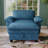 51" Oversize Chaise Lounge Chair with Ottoman and Storage Upholstered Soft Chenille-148961990