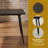 51.18" Modern Coffee-Black Wood Grain Office Desk With Black Metal Frame Spacious Work Surface For Home Office