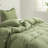 Linen Ruffled Duvet Cover Set-719712753-696302582