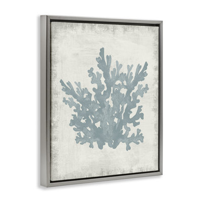 «Blue Coral Silhouette Floater Canvas» par Conrad Knutsen