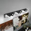 Luminaires de salle de bain DEL modernes (6 lumières, 39 pouces), luminaires muraux de salle de bain modernes en acrylique noir mat sur miroir (blanc froid 6000K)-513401007-513401005