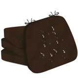 Coussins de 17 po x 16 po x 2,5 po pour chaise de salle à manger (ensemble de 4)