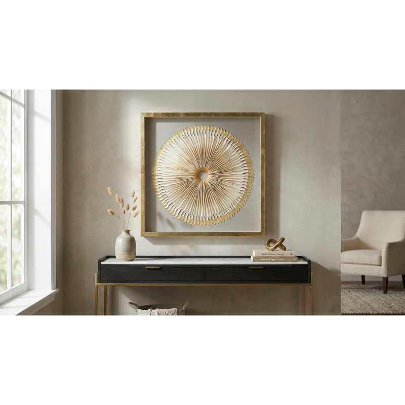 Abstract Paper Quilling Art Shadow Box Wall Decor