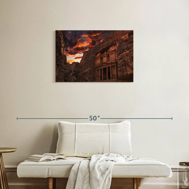 Kavia Al Khazneh At Sunset, 20" H x 30" W
