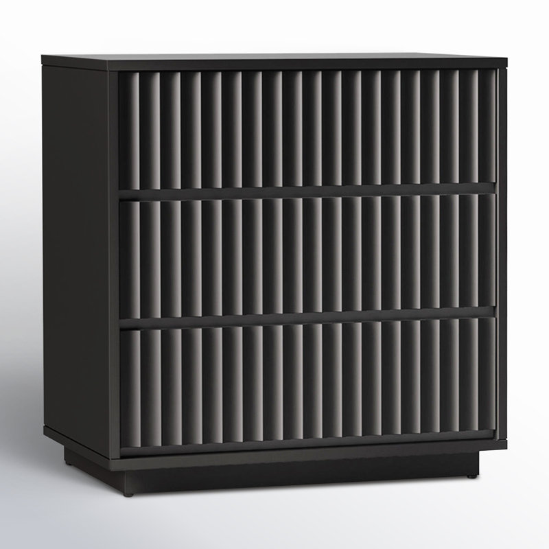 Commode 3 tiroirs Paloma, Noir