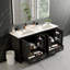 Meuble-lavabo moderne de 60 po - Portes à fermeture douce, étanches et tablettes intégrées?-1697792359