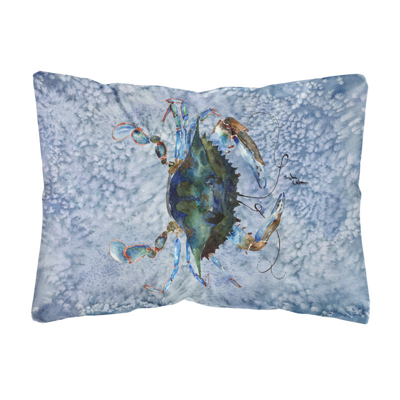 Coussin décoratif intérieur / extérieur bleu Crab Crab