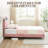  Twin Bed Frame, Kidss Bed Frame with Bookcase Headboard, Upholstered Platform Twin Size Bed with Wooden Slats Support for Boys, Girls, Teens, No Box Spring Needed