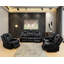 Fauteuil inclinable en cuir noir