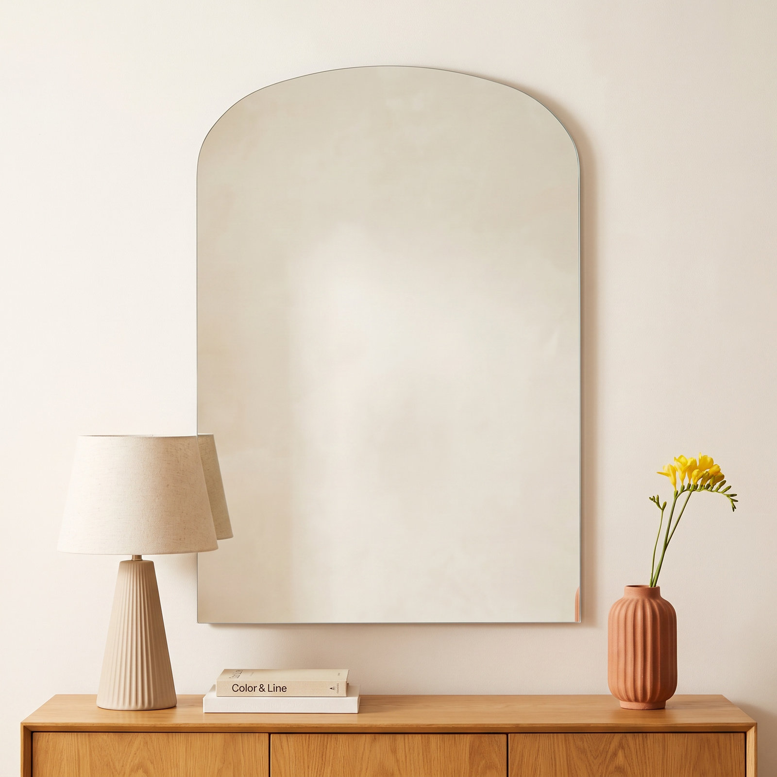 Eaton XL Floor Mirror, Silver