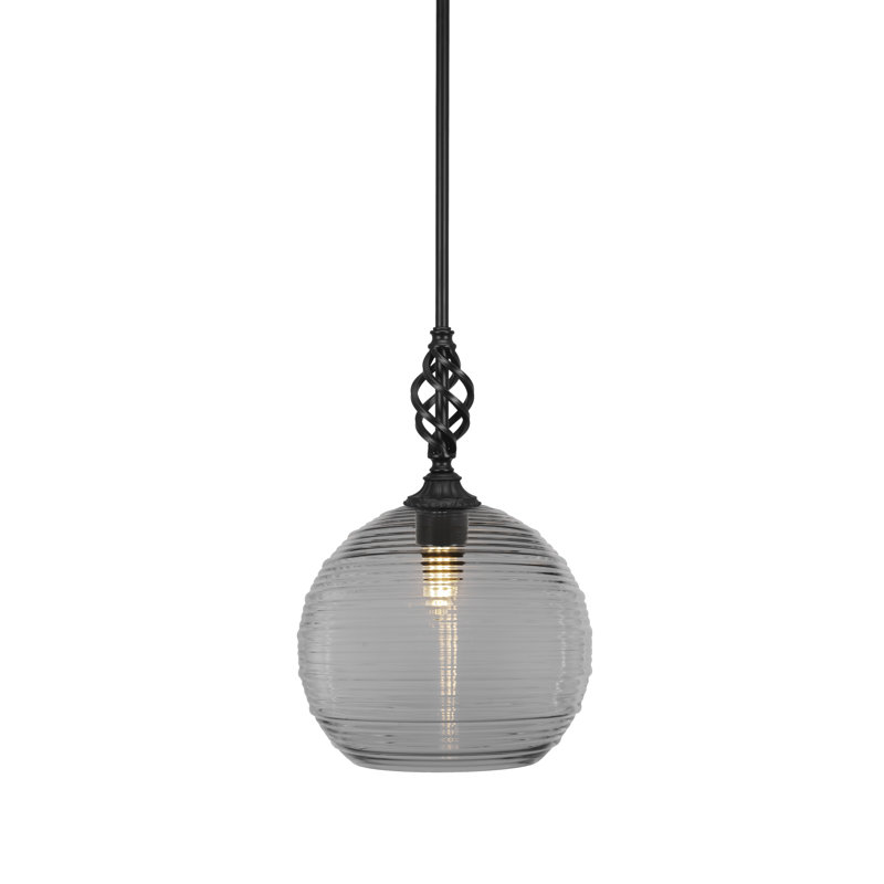 Mini-luminaire suspendu Eleganté, H 16,25 po x l 12 po x P 12 po, Blanc