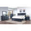 Mobilier de chambre à coucher de style transitionnel avec finition bleu ardoise 1pc