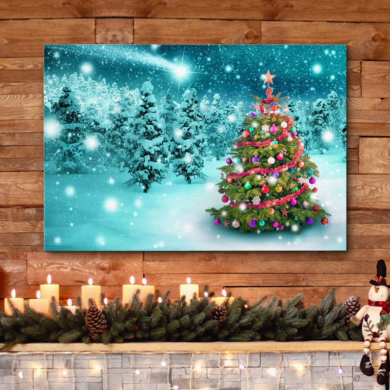 Célébration de Noël, impression, H 12 po x l 18 po, Toile tendue