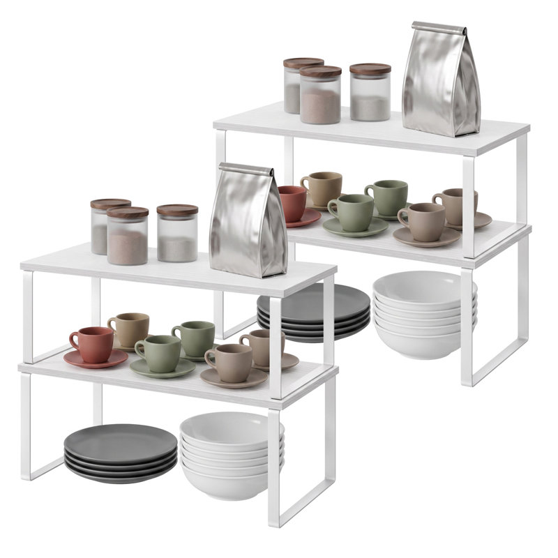 Étagère de rangement pour armoire, L 15,6 po, Blanc nuage / blanc neige