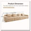 Canapé modulaire sans siège à 4 places, canapé modulaire Cloud avec assise profonde, canapé modulaire moderne à 4 places avec coussins décoratifs Tissu en velours côtelé-1866702628