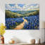 «Blue green meadow Charm Blue Bonnets» - art sur toile Blue Bonnets-141638149-141638154