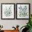 «Delicate Blue Botanical I», ensemble de 2 peintures sur toile encadrées-945022876-945022877