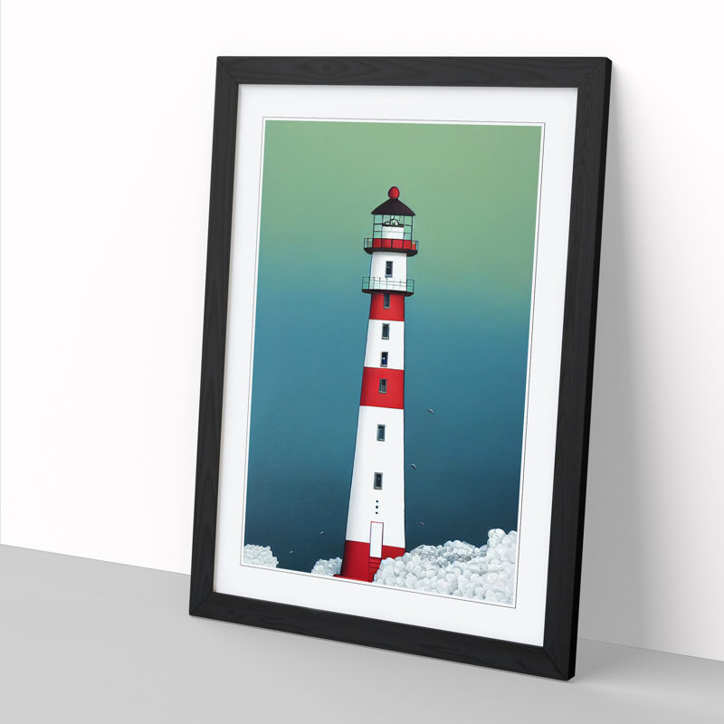 Lighthouse Art - Picture Frame Print, Black, 34cm H x 25cm W x 2cm D