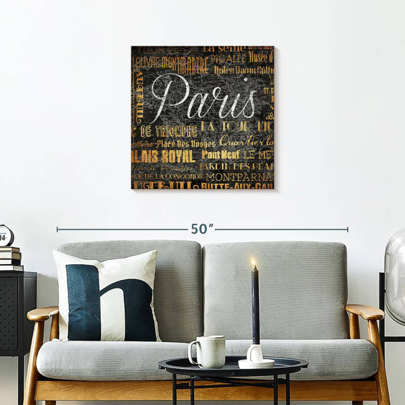 Nicci Paris Text, 24" H x 24" W