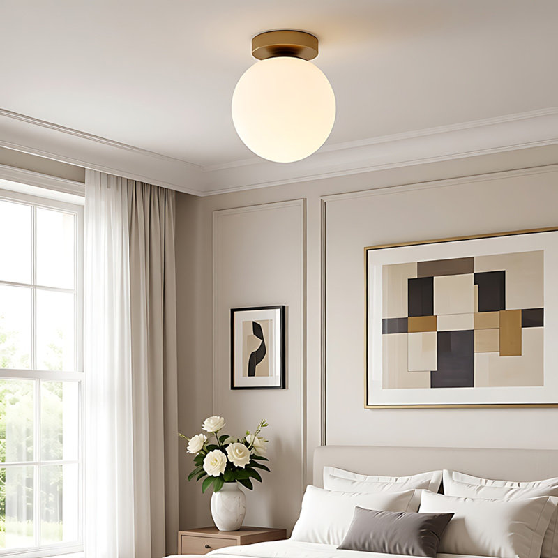 Glass Semi Flush Mount