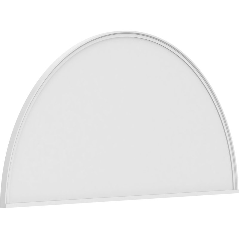 Semi-Circle with Smooth Architectural Grade PVC Pediment, H 43 po x l 86 po x P 2 po