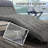 Folding Chaise Lounge Pool Chair With 4-Level Reclining Back, Cushion, Side Pocket, Headrest, Gray-1435710476