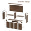 60” Sideboard Curved Cabinet With 4 Doors-1356033083